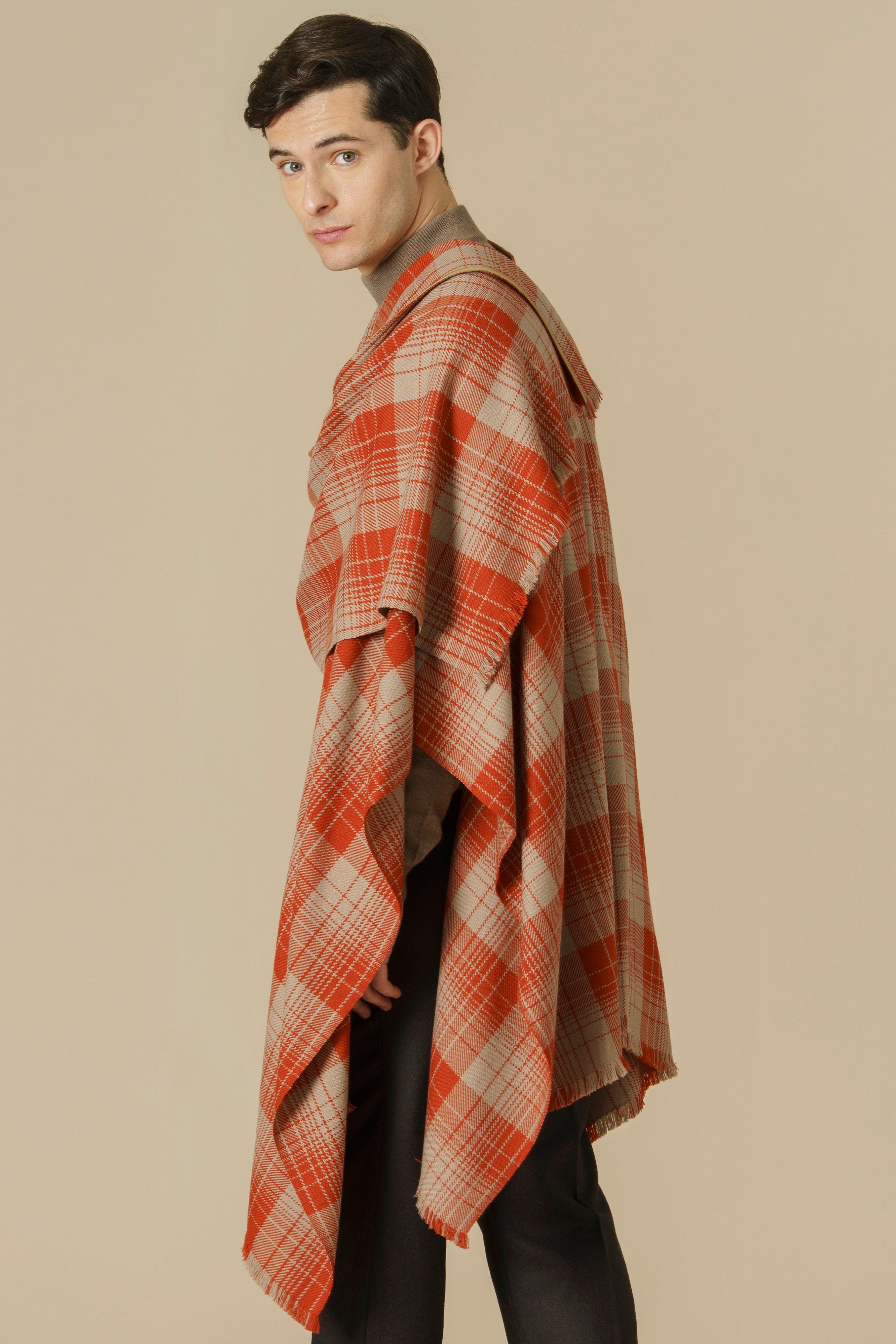 RUANA KILT - terracota