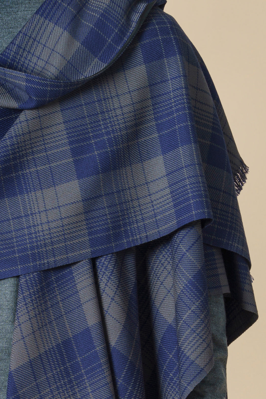 RUANA KILT - azul