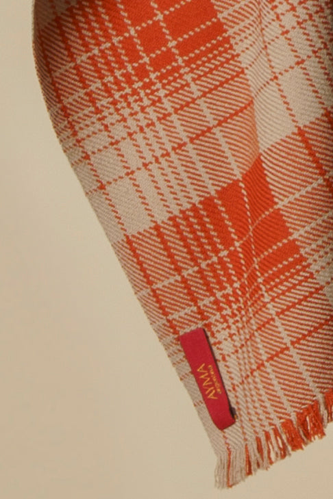 RUANA KILT - terracota