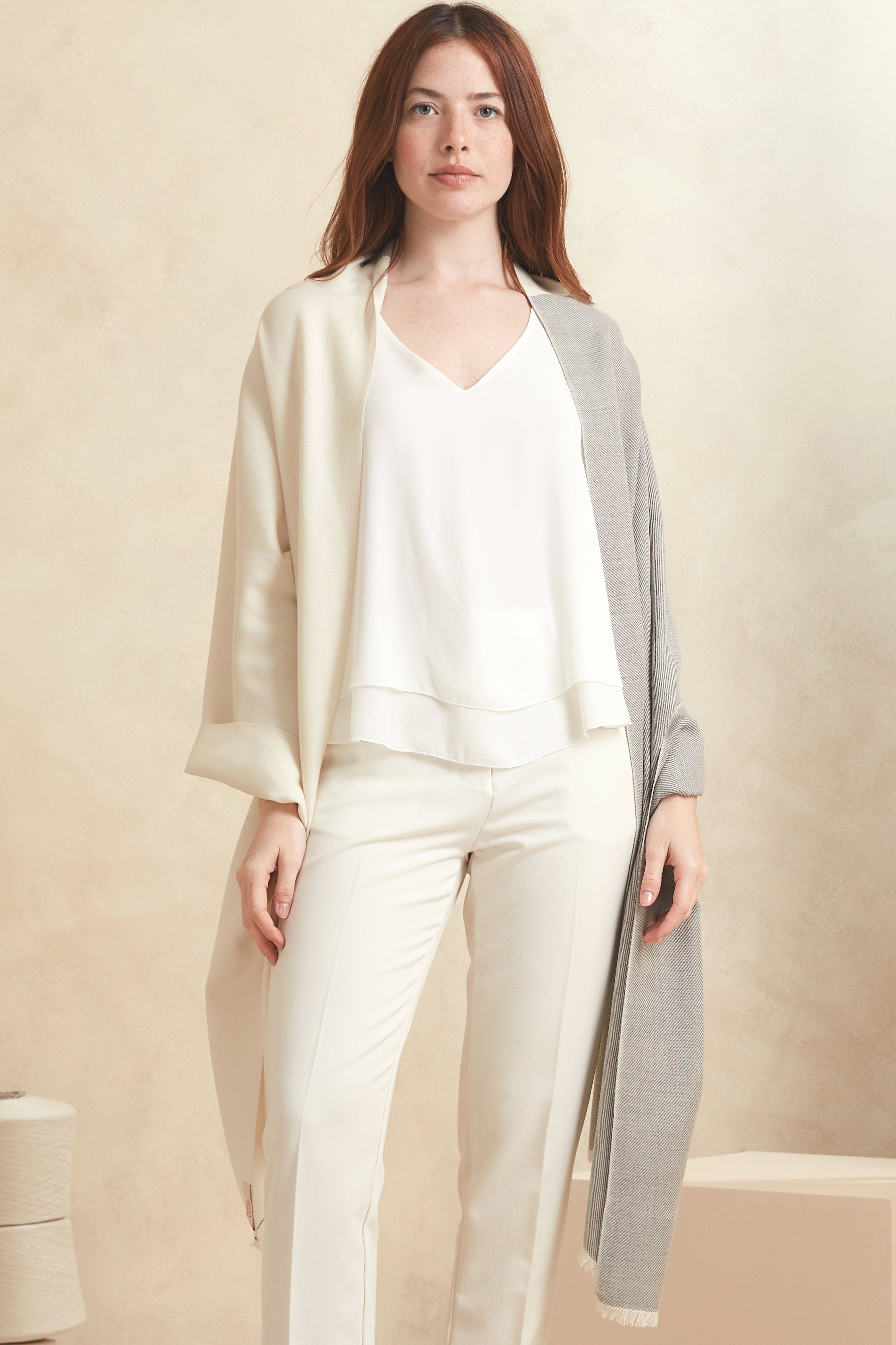 MANTO MEKNA - cashmere gris