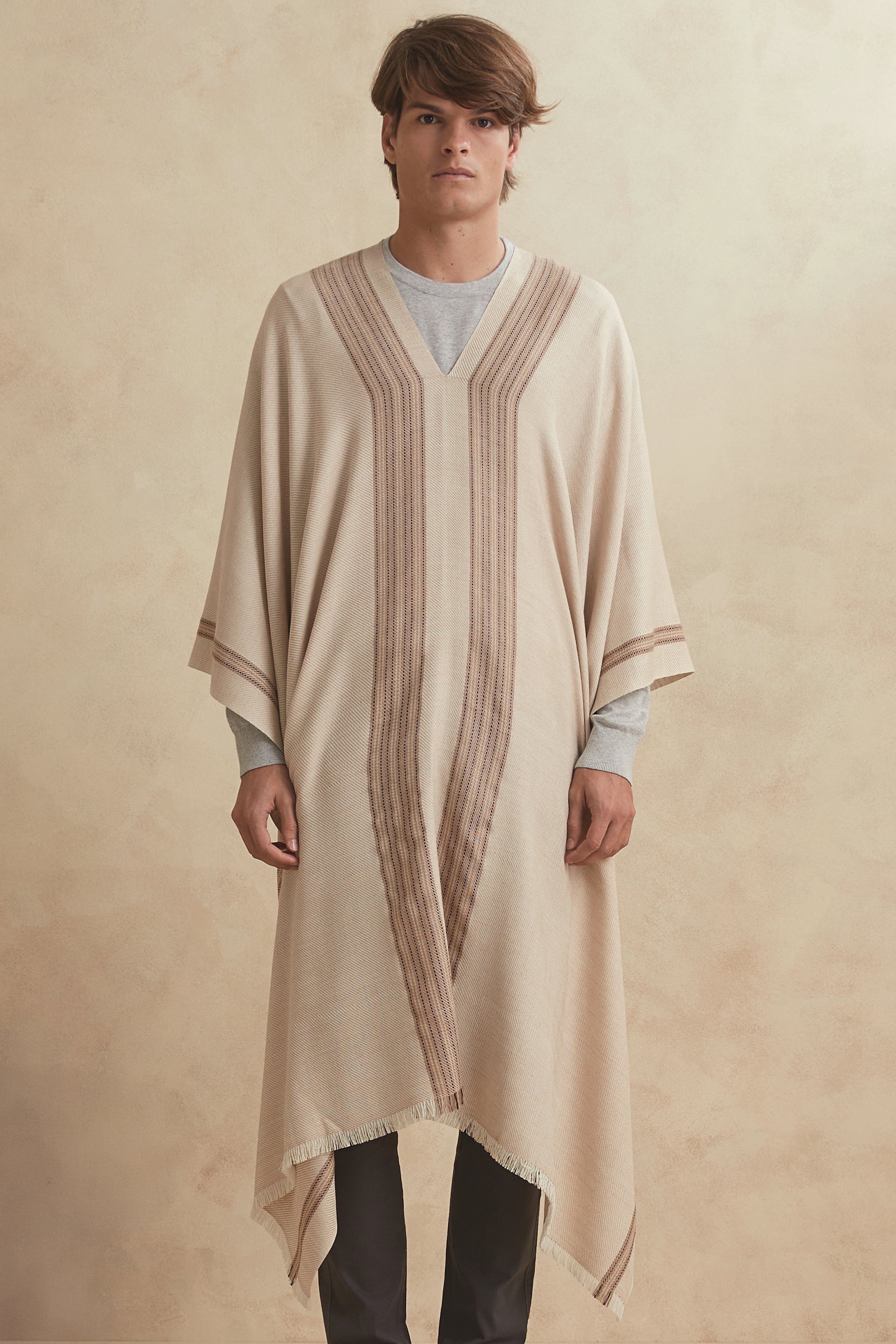 PONCHO TELIL - camello