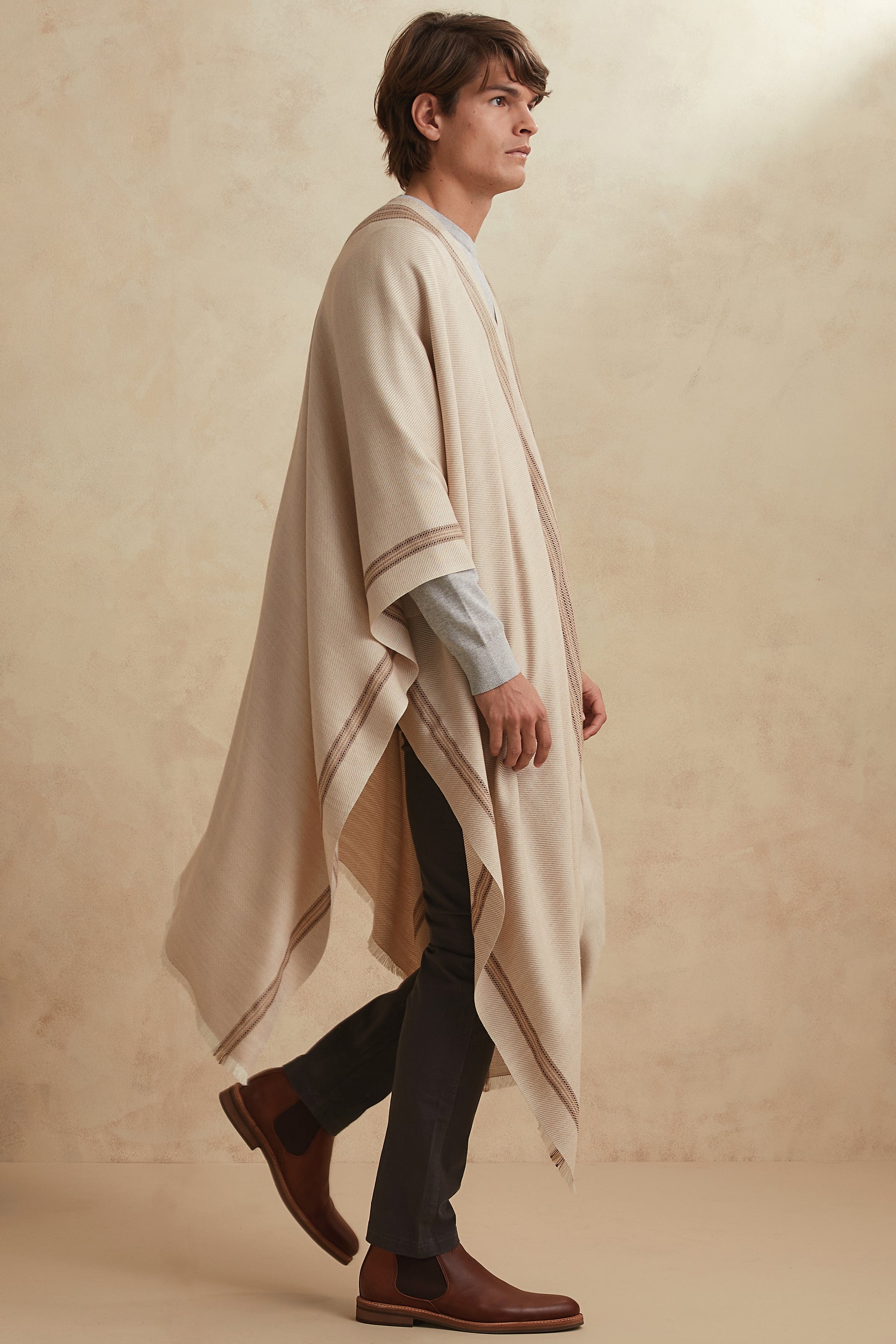 PONCHO TELIL - camello