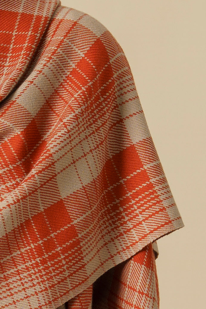 RUANA KILT - terracota